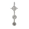 Amuleto Plata Triple Protección Nudo Brujas, Tetragramatón