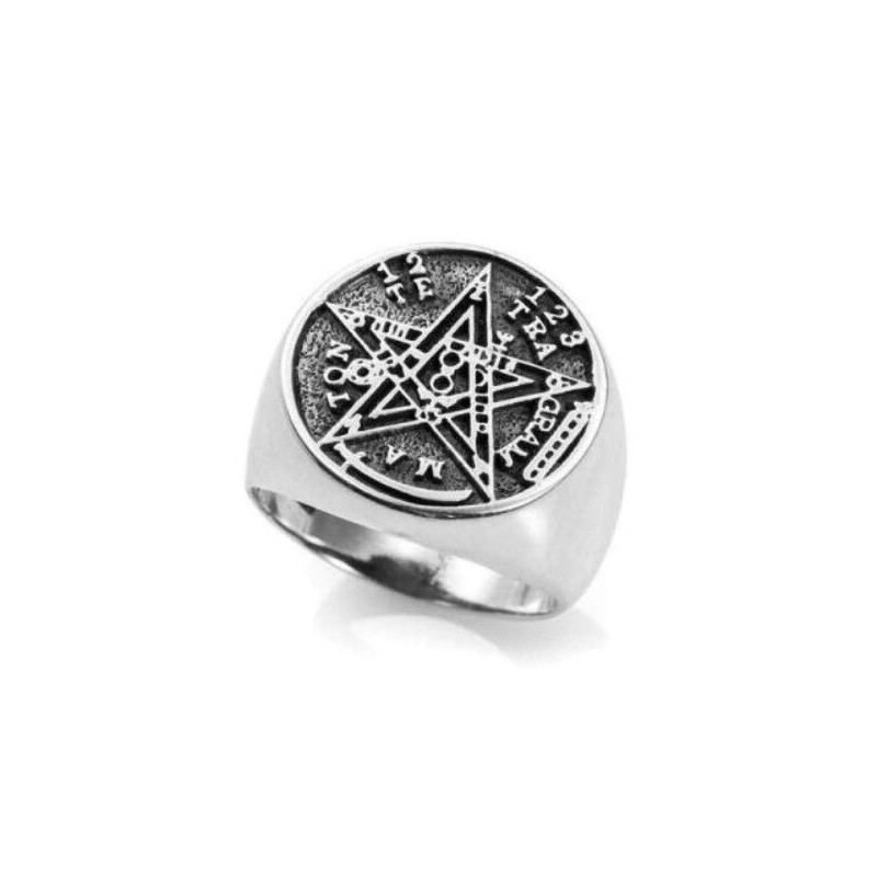 Amuleto Plata Anillo Tetragramaton Talla 26