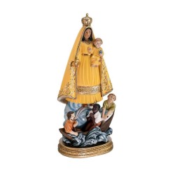 Virgen Caridad 30 cm Cobre Amarilla - Resina