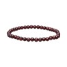 Pulsera Piedra Rodada Granate Bola 4 mm (Elastica)