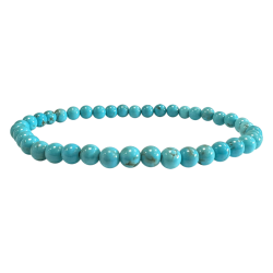 Pulsera bolas de Turquenita 4 mm (Elastica)