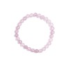 Pulsera Piedra Rodada Cuarzo Rosa Bola 6 mm (Elastica)