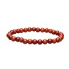 Pulsera Piedra Rodada Jaspe Rojo Bola 6 mm (Elastica)