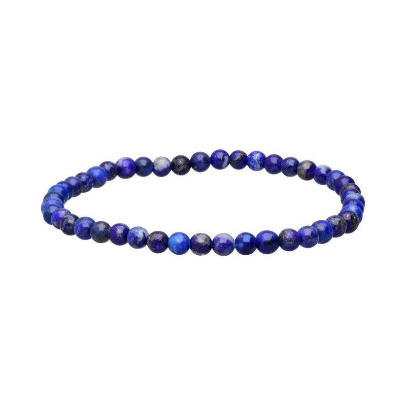 Pulsera Piedra Rodada Lapislazuli Bola 4 mm (Elastica)