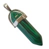 Colgante Piedra Punta Malaquita 3.5 a 4 cm (Engarce Acero)