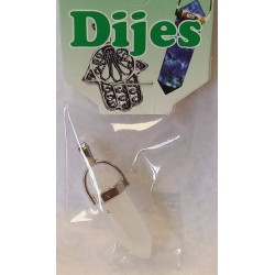 Colgante Piedra Punta Cristal de Roca 3.5 a 4 (Engarce Acero)