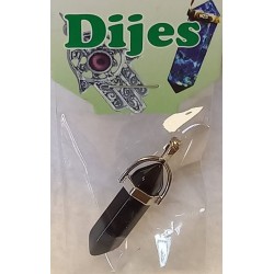 Colgante Piedra Punta Ónix 3.5 a 4 cm (Engarce Acero)