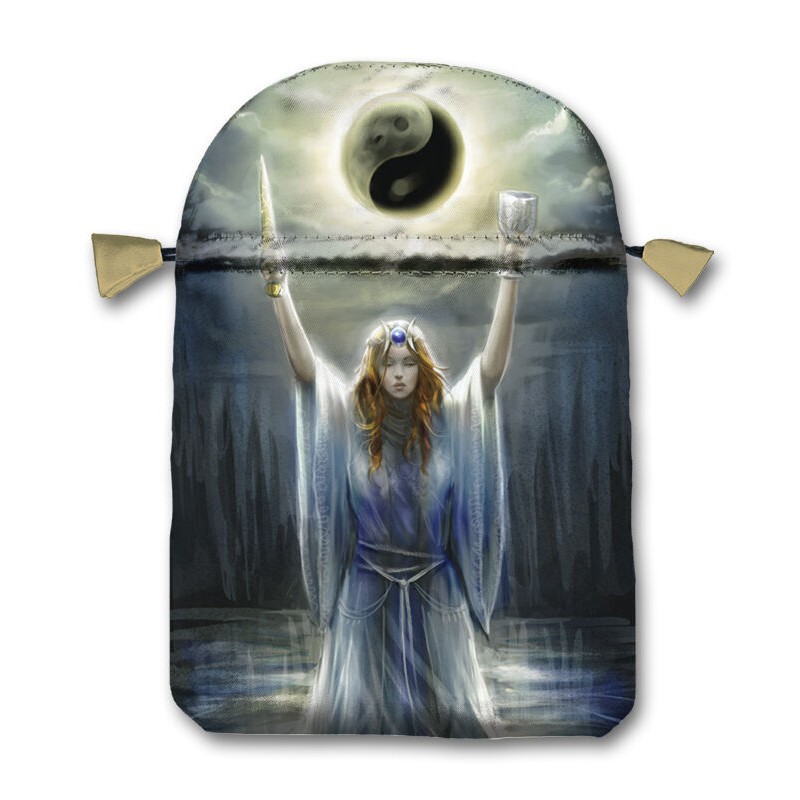 Bolsa Tarot Sacerdotisa - Seda 23 x 16 cm (azul) x