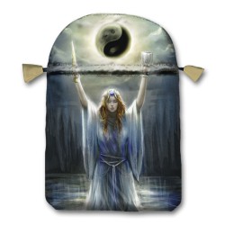 Bolsa Tarot Sacerdotisa - Seda 23 x 16 cm (azul) x