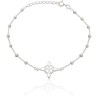 Pulsera Nudo Brujas con bolas de plata 16 a 19 cm