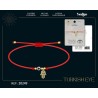 Pulsera Cordon Hilo Encerado rojo con Ojo Turco y Mano