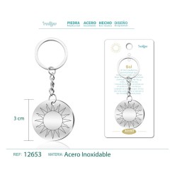 Llavero Sol grabado en Acero (P2) ·
