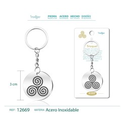 Llavero Trisquel grabado en Acero (P2) ·