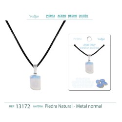 Colgante Piedra Opalina (Opalo) con engarce de acero (P2) ·