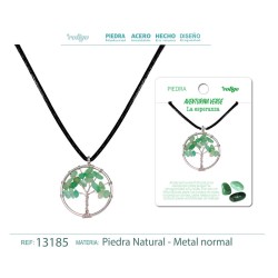 Colgante Arbol De Vida Con Piedra Aventurina Verde con