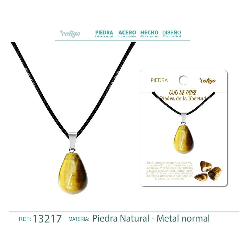 Colgante Gotita De Piedra Ojo De Tigre (P2)