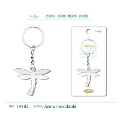 Llavero Libelula labrado en Acero (P2) "