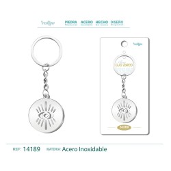 Llavero Ojo Turco labrado en Acero (P2) ·