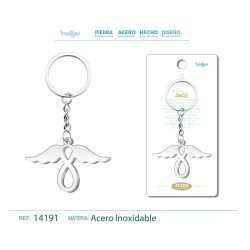 Llavero Angel labrado en Acero (P2) ·