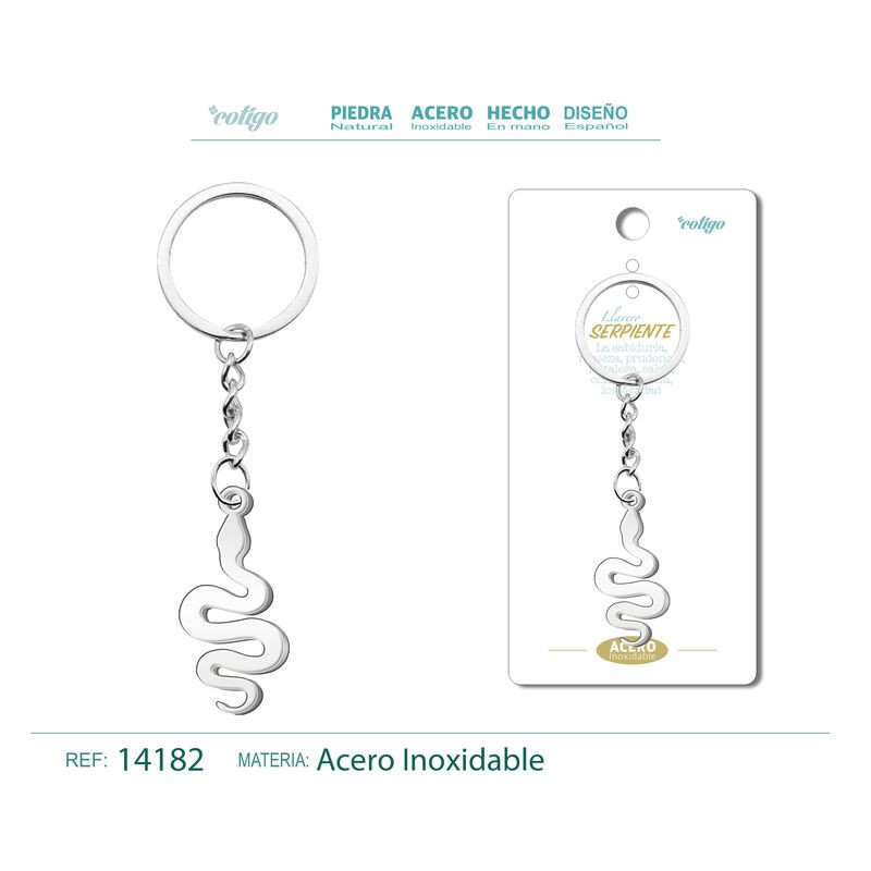 Llavero Serpiente labrado en Acero (P2) ·