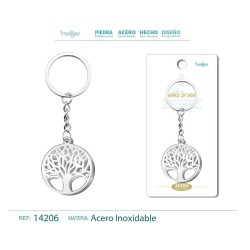 Llavero Arbol de la Vida labrado en Acero (P2)