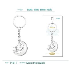 Llavero Bruja labrado en Acero (P2) ·