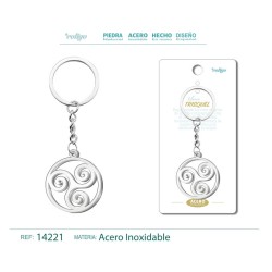 Llavero Trisquel labrado en Acero (P2) ·
