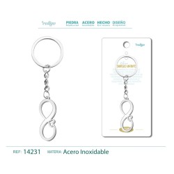 Llavero Simbolo Infinito labrado en Acero (P2) ·
