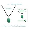 Colgante Aventurina Verde con engarce de acero (P2) ·