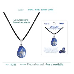 Colgante Lapislazuli con engarce de acero (P2) ·