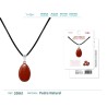 Colgante Gotita Plana Jade Rojo (P2)
