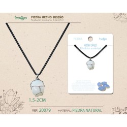 Colgante Piedra Opalina (Opalo) con engarce de alambre