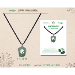 Colgante Piedra Aventurina Verde con engarce de alambre