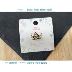 Anillo Nudo Trinidad Acero Dorado (P2) ·