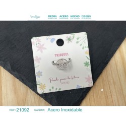 Anillo Trisquel Acero Plateado (P2) ·