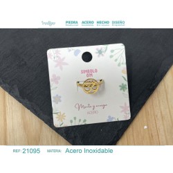 Anillo Simbolo Om Acero Dorado (P2) ·