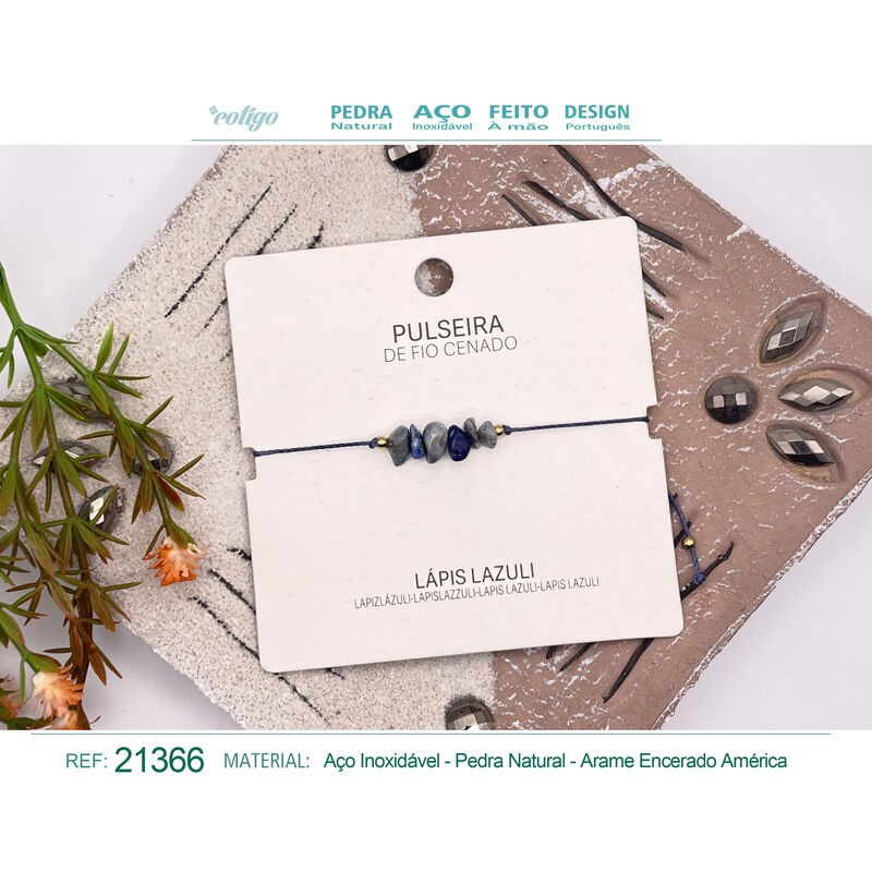 Pulsera Hilo Azul con Lapislazuli (P2)