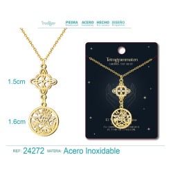 Colgante Tetragramaton con Nudo de Bruja - Doble proteccion