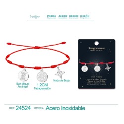 Pulsera 7 Nudos con San Miguel, Tetragramaton y Nudo De