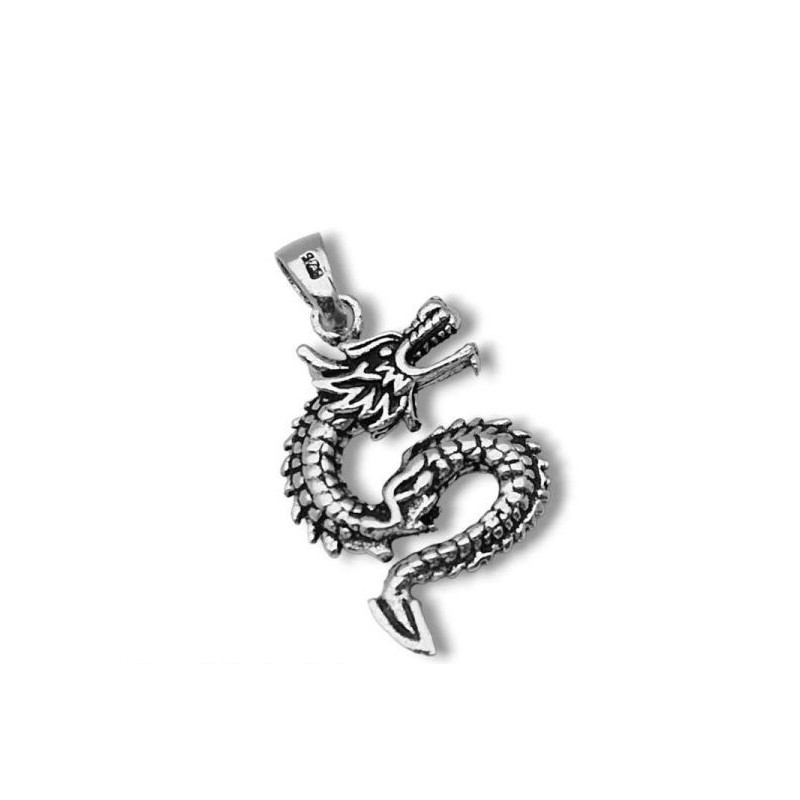 Amuleto Plata Dragon 2,5 cm