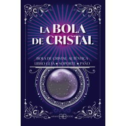 Bola Cristal 08 cm Calidad Premium, con peana y libro -