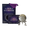 Bola Cristal 08 cm Calidad Premium, con peana y libro -
