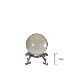 Bola Cristal 08 cm Calidad Premium, con peana y libro -