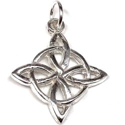 Amuleto Plata Nudo de Bruja 2,5 cm Modelo 2