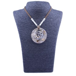 Collar Orgon Om Beige (5,4 cm Ajustable)