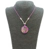 Collar Orgon Arbol de la Vida Morado (3,2 cm Ajustable)