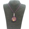 Collar Orgon Arbol de la Vida Morado (3,2 cm Ajustable)
