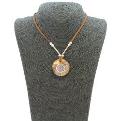 Collar Orgon Flor de la Vida Beige (3,2 cm Ajustable)