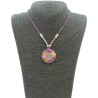 Collar Orgon Flor de la Vida Morado (3,2 cm Ajustable)