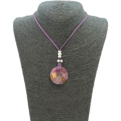Collar Orgon Mano Fatima Morado (3,2 cm Ajustable)